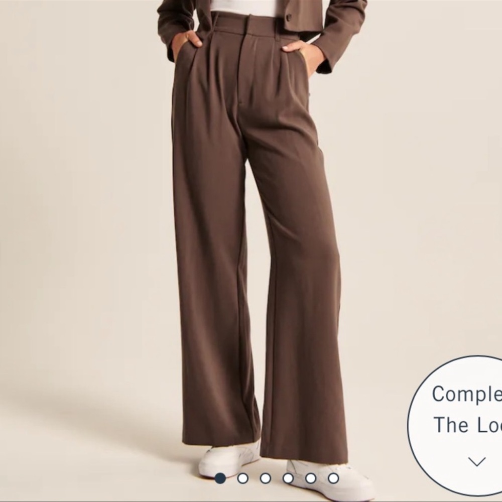 Abercrombie Tailored Wide Leg pants SHORT length